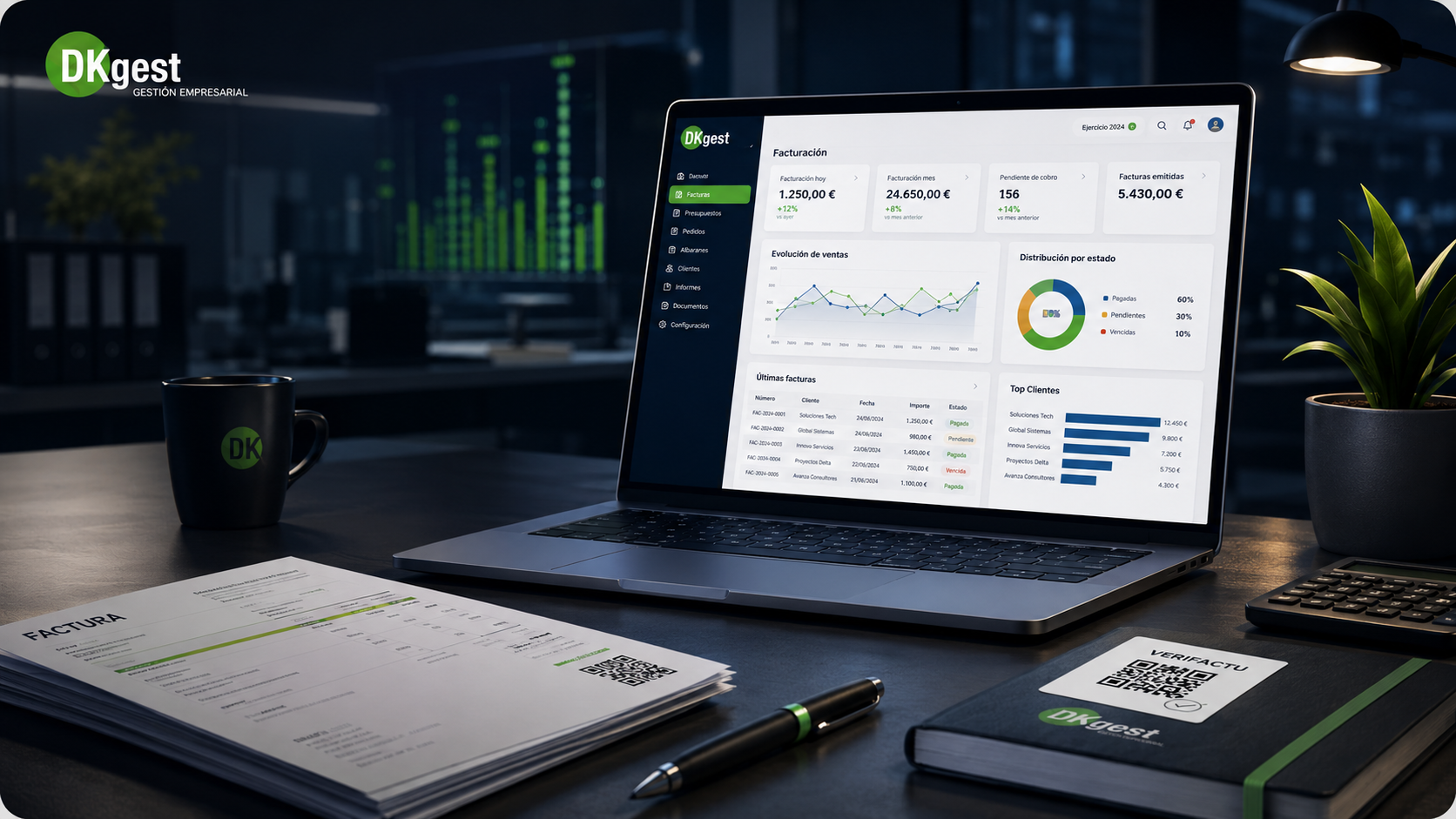 Facturación y VeriFactu con DkGest ERP en la nube